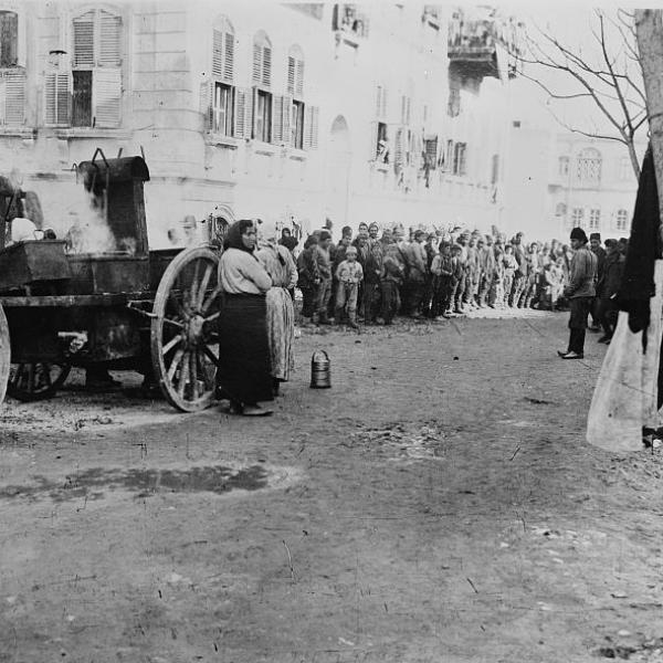 Greek refugees at Aleppo, Syria.